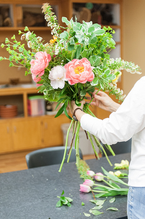 Hand-tied Peony Bouquet