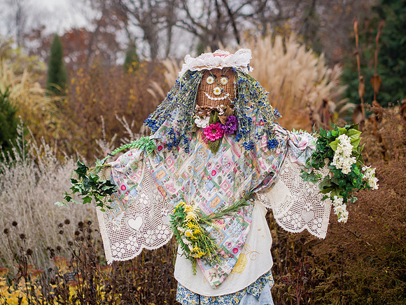 Scarecrow in the Synder Building Entrance Garden