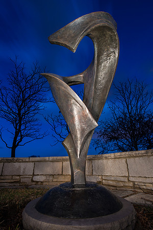 High Point Sculpture, 20 min past sunset.