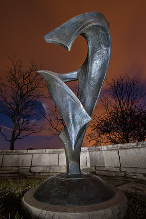 High Point Sculpture, 40 min past sunset.