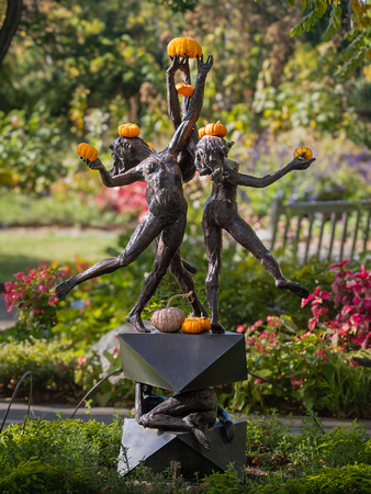 Winter & Summer Nymphs with pumpkins