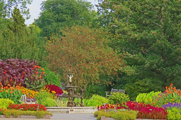 Fall Garden Fountain