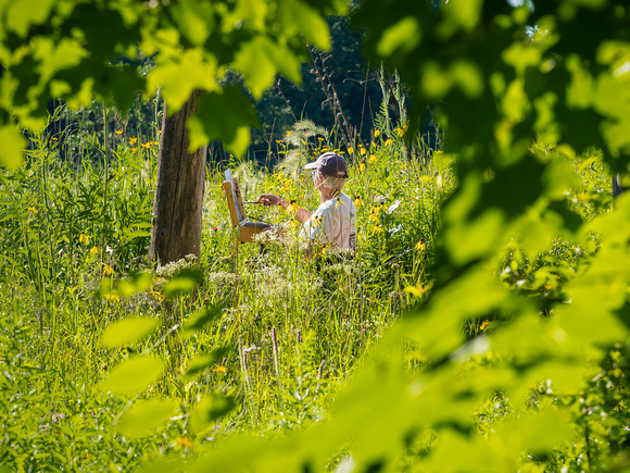 Painter in the Prairie Garden
