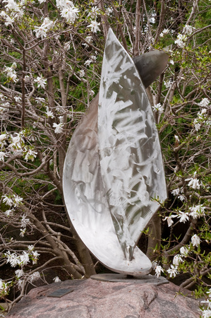 Silver Sail sculpture