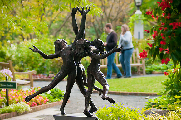 Terrace Garden -Winter Summer Nymphs sculpture