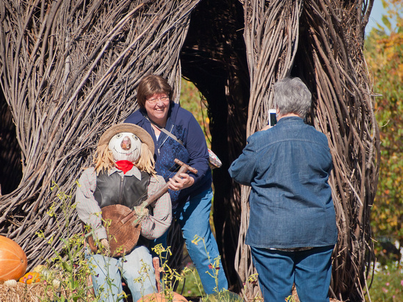 Posing with the Scarecrow