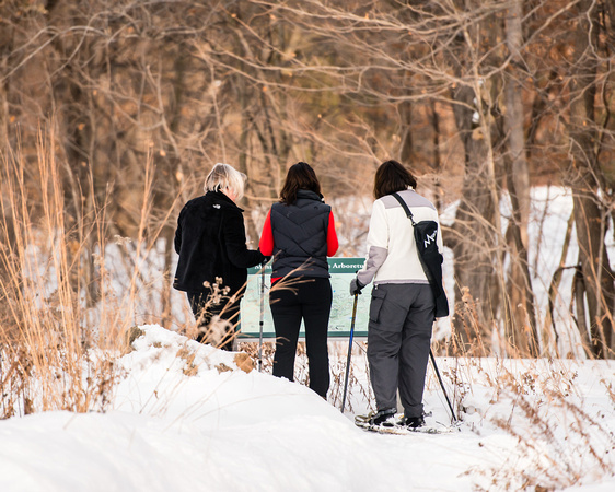 Snowshoeing by the Prairie Garden